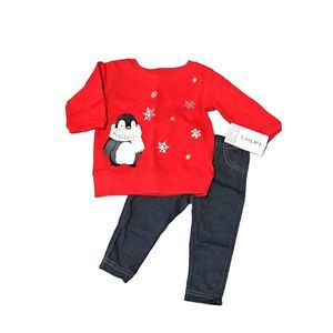 Carter's Penguin Longsleeve Shirt and Pants 3 mos